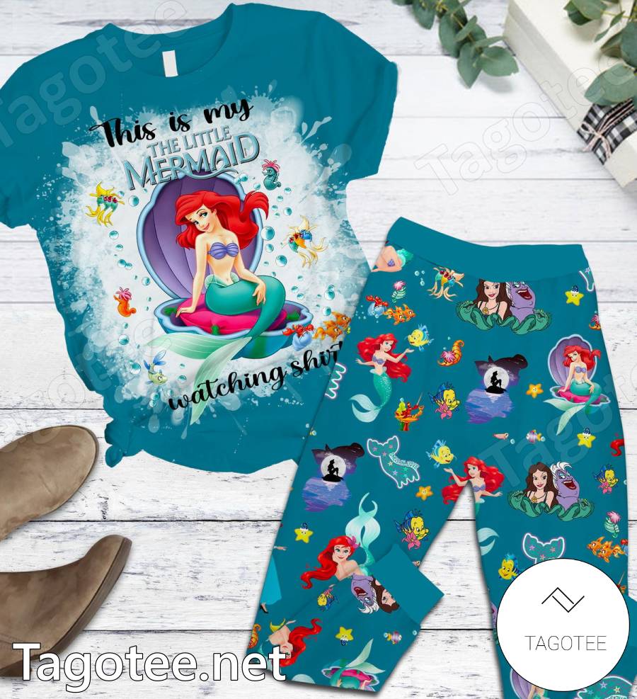 This Is My The Little Mermaid Watching Shirt Pajamas Set