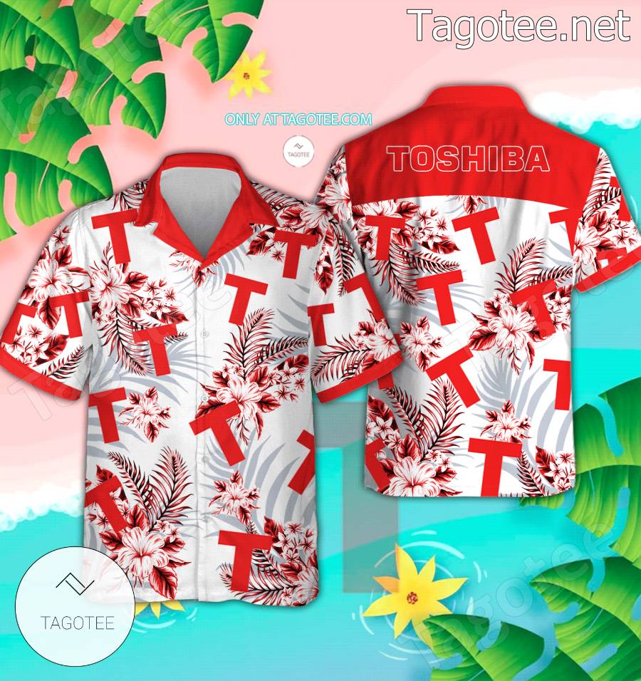 Toshiba Media Logo Hawaiian Shirt And Shorts - BiShop