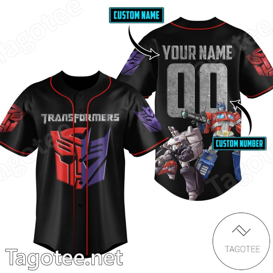 Transformers Personalized Baseball Jersey