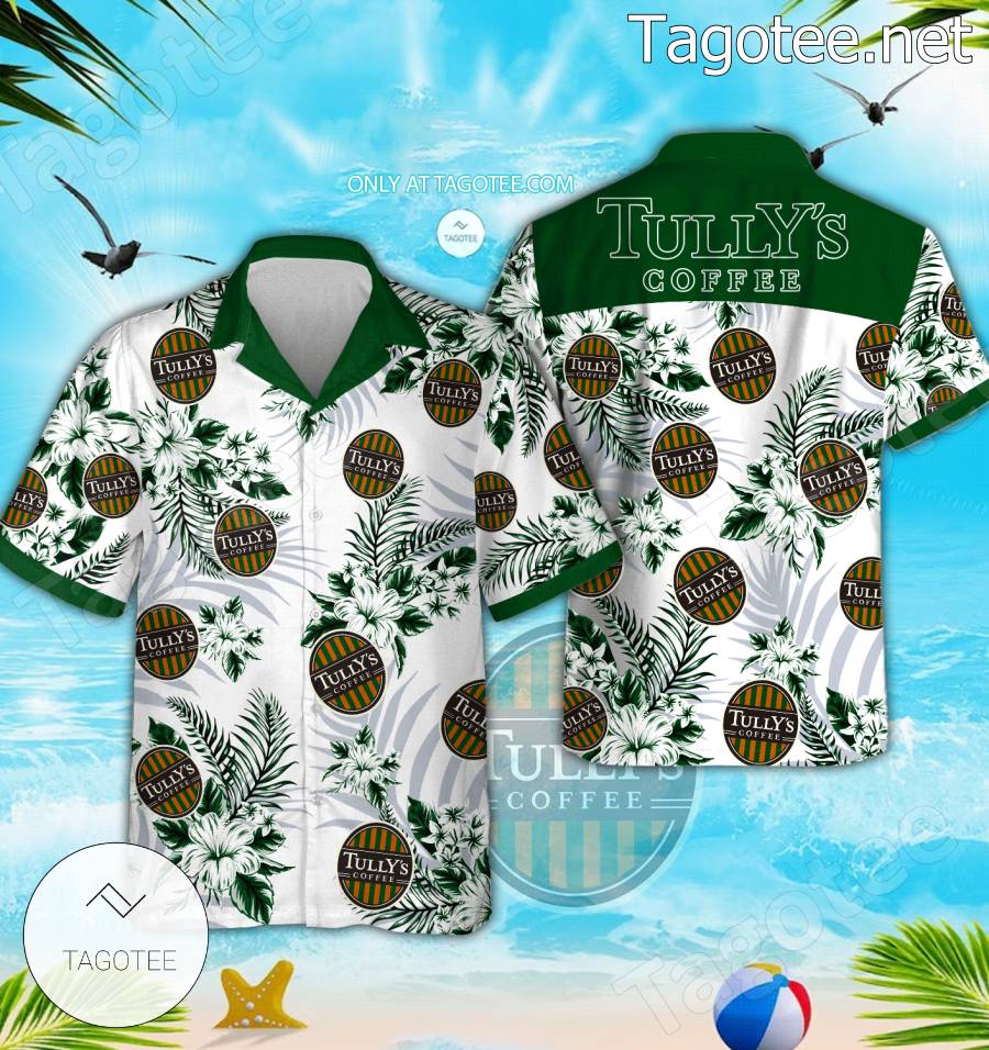 Tully’s Coffee Logo Hawaiian Shirt And Shorts – EmonShop