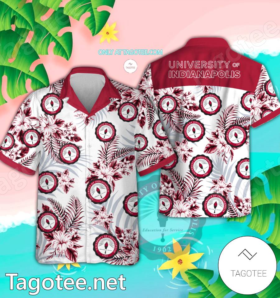 University of Indianapolis Logo Hawaiian Shirt And Shorts - EmonShop