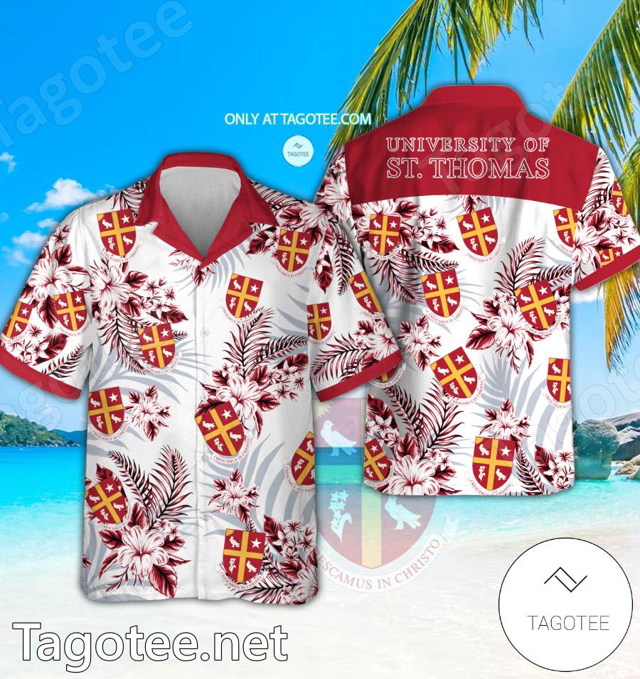 University of St Thomas Logo Hawaiian Shirt And Shorts - EmonShop