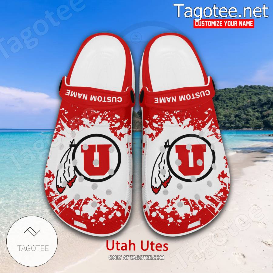 Utah Utes Logo Custom Crocs Clogs - BiShop a