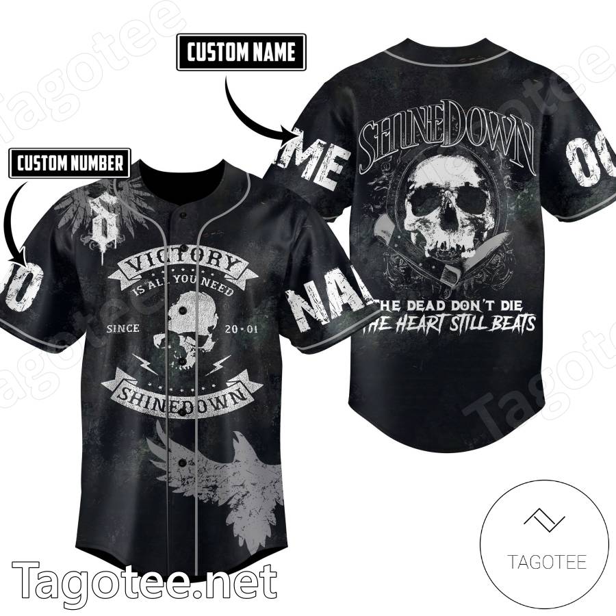 Victory Is All Your Need Shinedown Skull Personalized Baseball Jersey