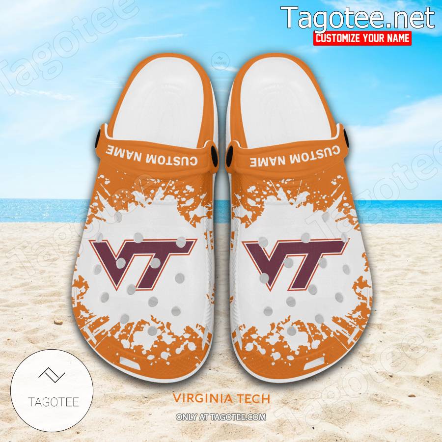 Virginia Tech Logo Custom Crocs Clogs - BiShop a
