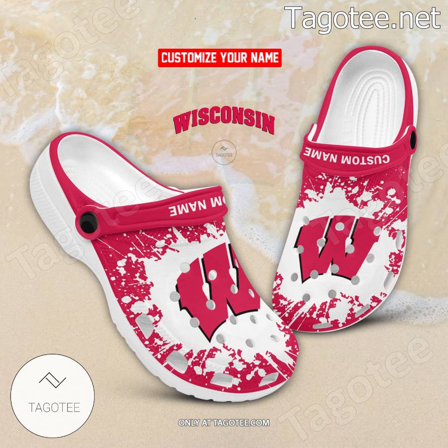 Wisconsin Logo Custom Crocs Clogs - BiShop