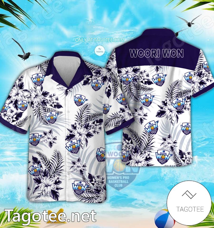 Woori WON Logo Hawaiian Shirt And Shorts - EmonShop