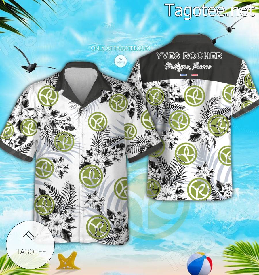Yves Rocher Logo Hawaiian Shirt And Shorts - BiShop