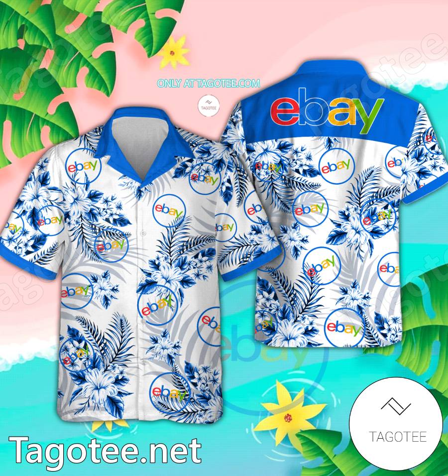 eBay Logo Hawaiian Shirt And Shorts - EmonShop
