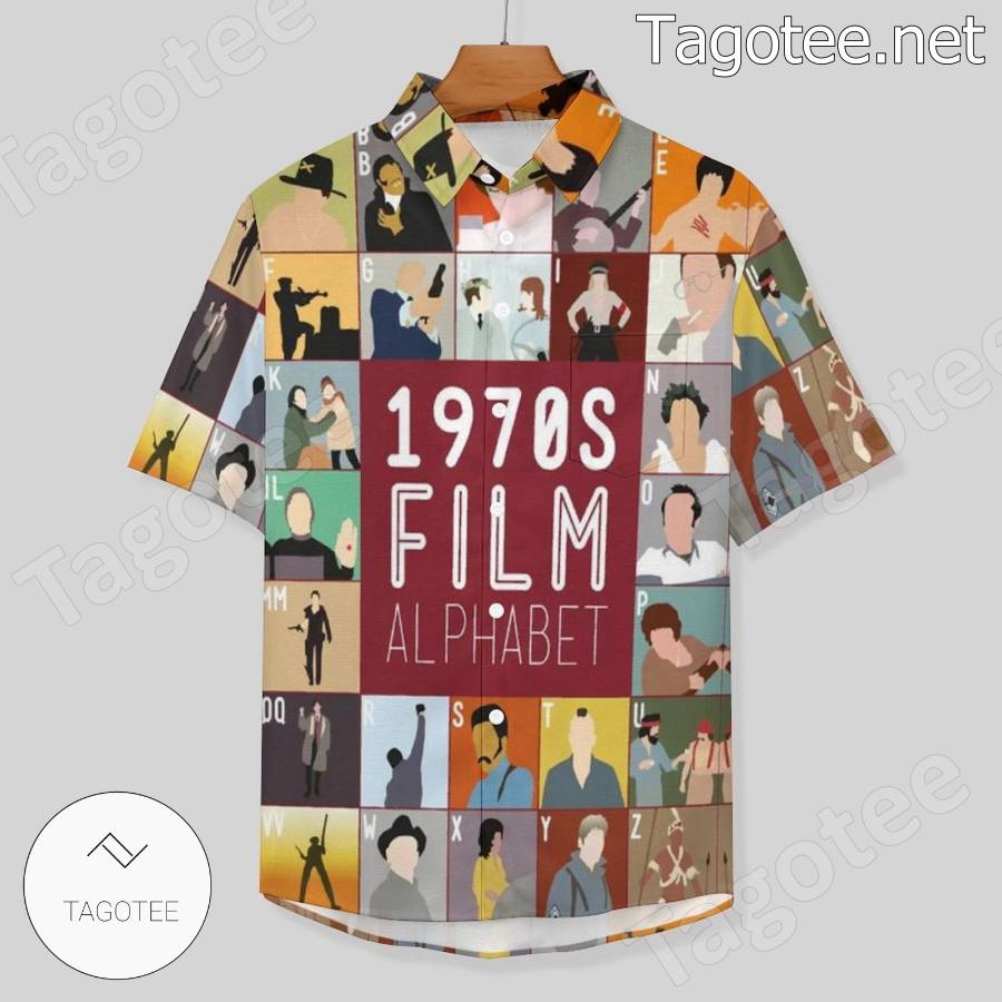 1970s Film Alphabet Hawaiian Shirt a