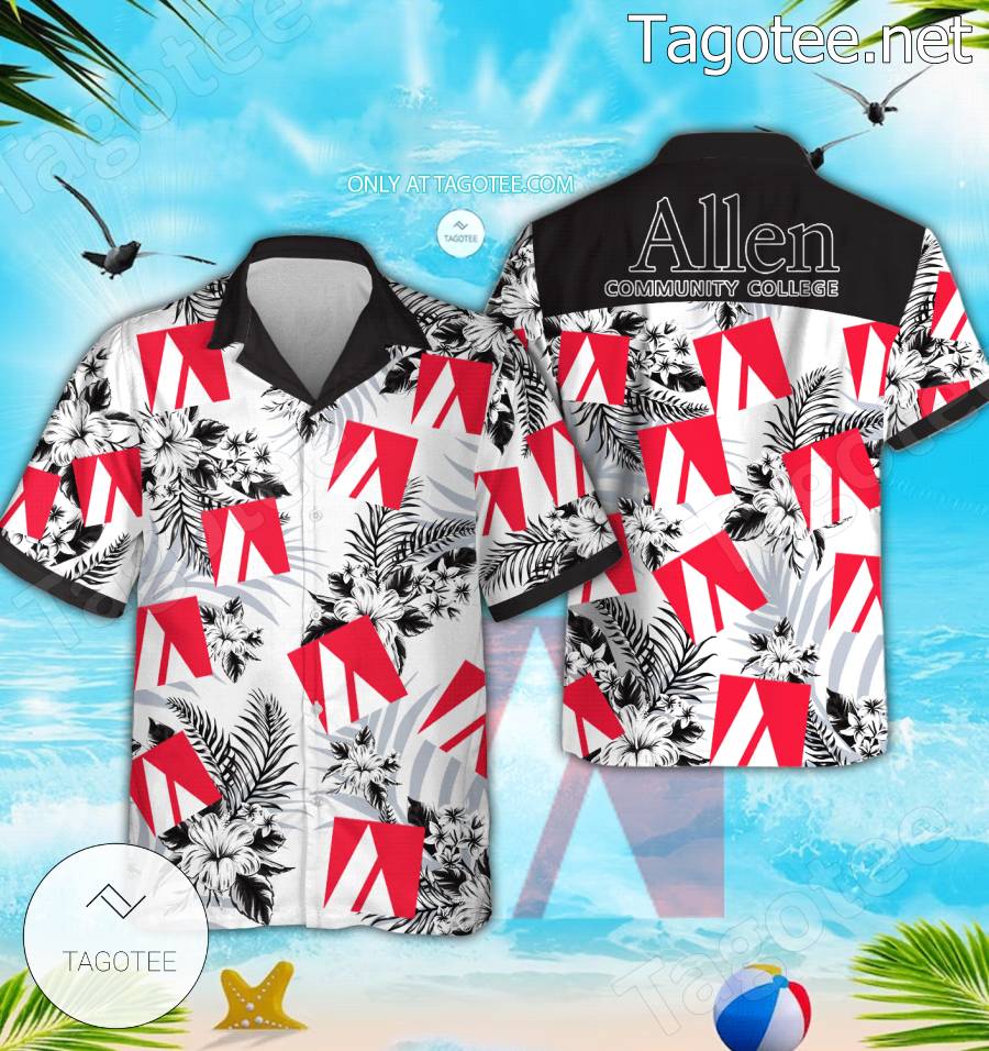 Allen County Community College Logo Hawaiian Shirt And Shorts - EmonShop