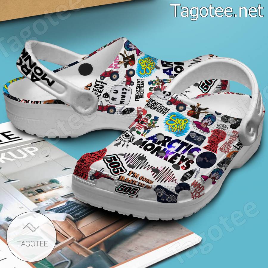 Arctic Monkeys Music Pattern Crocs Clogs b