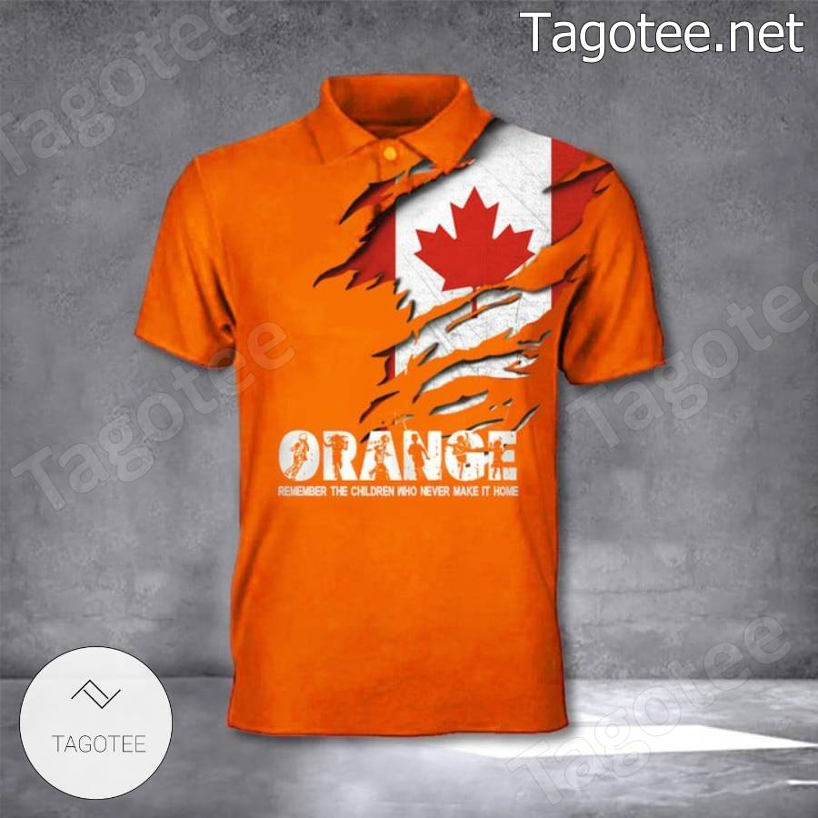 Canada Orange Remember The Children Who Never Make It Home Polo Shirt