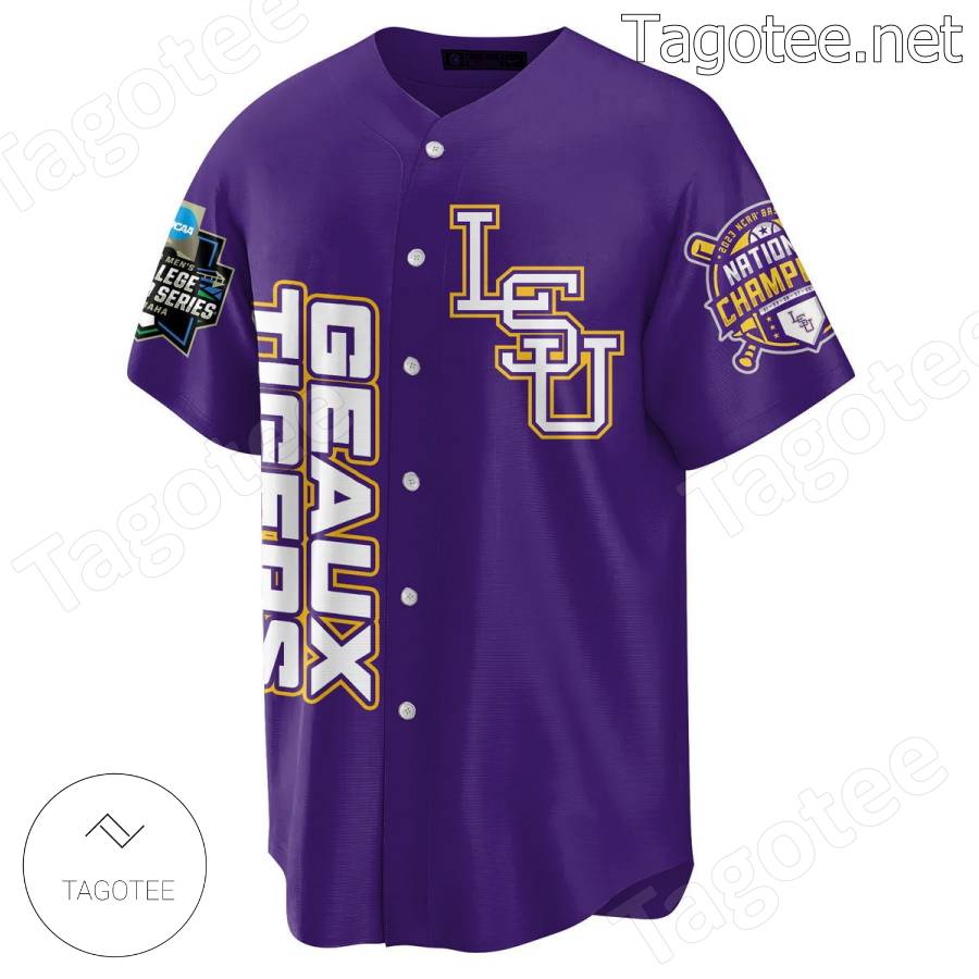 Lsu Tigers Men's College World Series Champions Players Name Baseball Jersey  - Tagotee