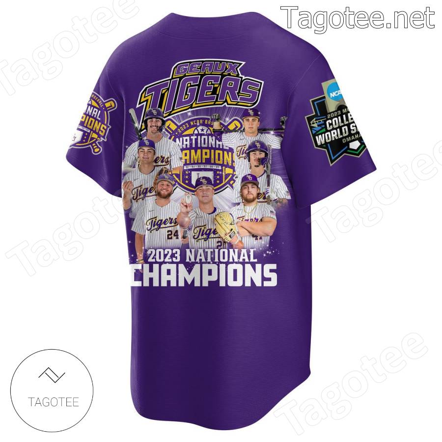 Geaux Tigers 2023 National Champions Baseball Jersey - Tagotee