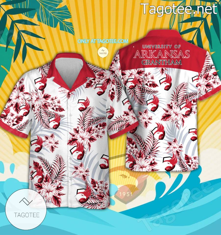 Grantham University Short Sleeve Aloha Shirt, Shorts - EmonShop