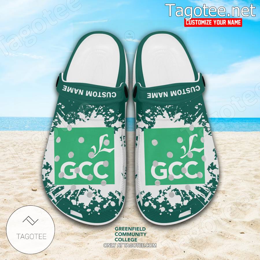 Greenfield Community College Logo Crocs Clogs - BiShop a