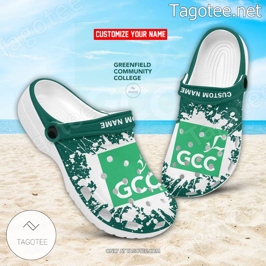 Greenfield Community College Logo Crocs Clogs - BiShop
