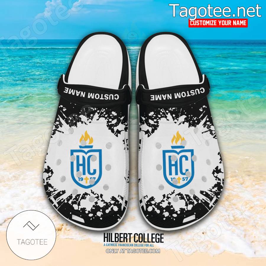 Hilbert College Logo Crocs Clogs - BiShop a