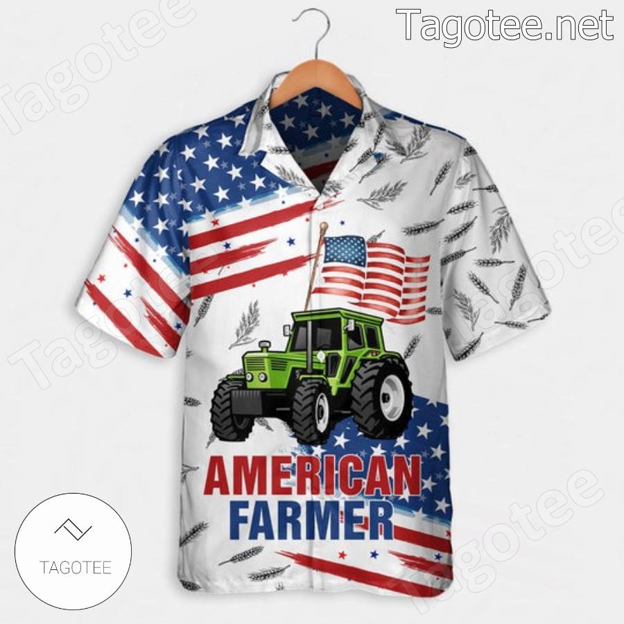 Independence United States American Farmer Hawaiian Shirt