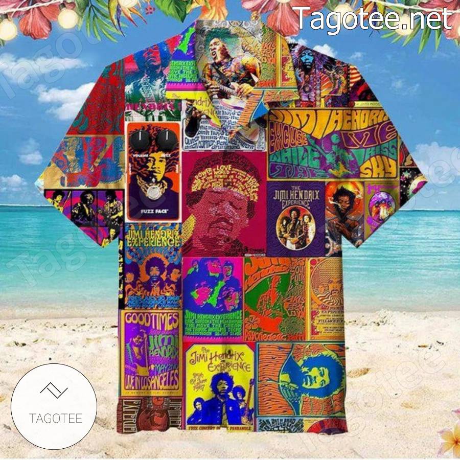 Jimi Hendrix Album Covers Collage Hawaiian Shirt - Tagotee