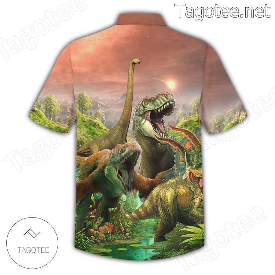 Jurassic World Dinosaur Land Hawaiian Shirt Tagotee 1759