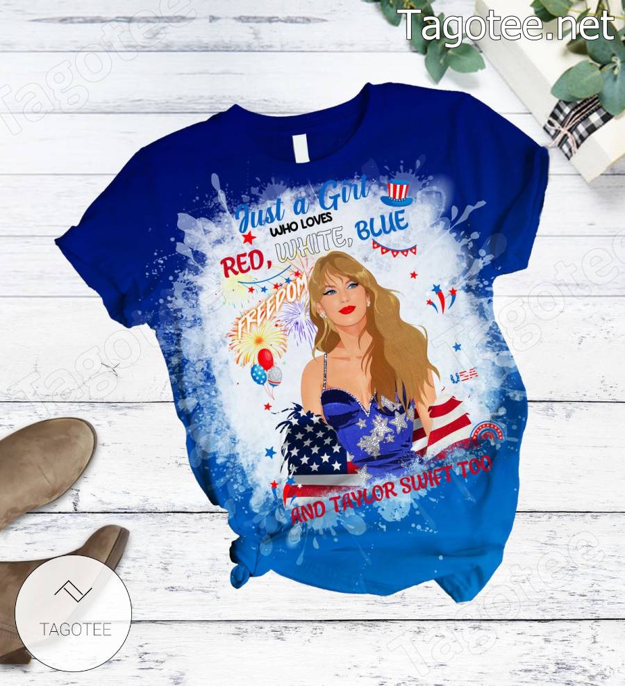 Just A Girl Who Loves Red White Blue And Taylor Swift Too Pajamas Set a