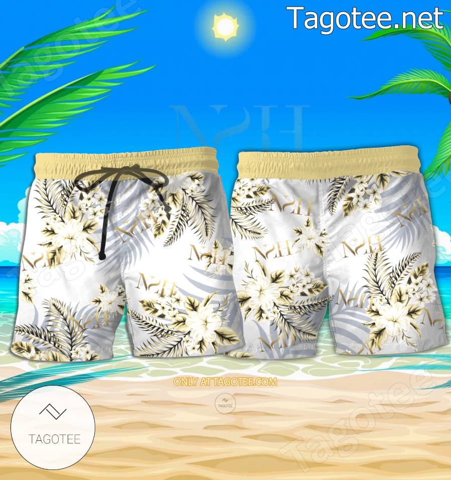 Long Island Nail Skin & Hair Institute Short Sleeve Aloha Shirt, Shorts - EmonShop a