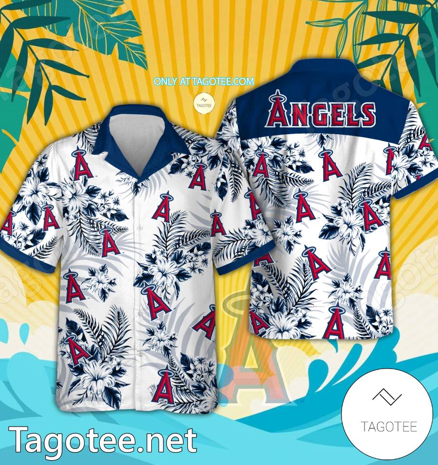 los angeles angels hawaiian shirt