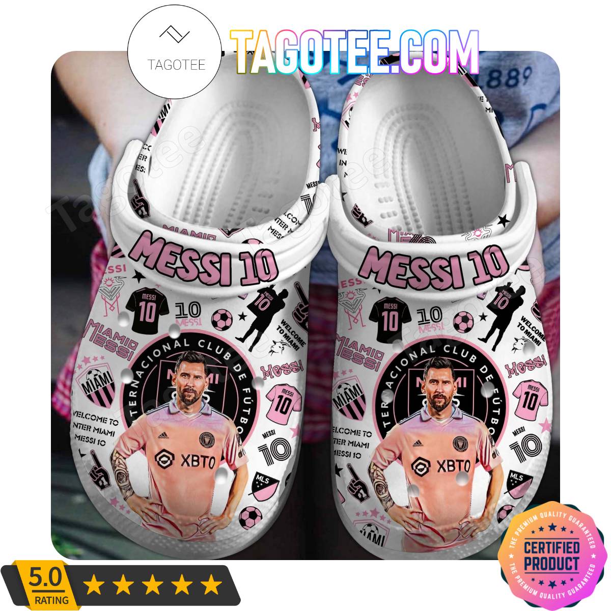 Messi 10 Welcome To Inter Miami Crocs Clogs - Tagotee