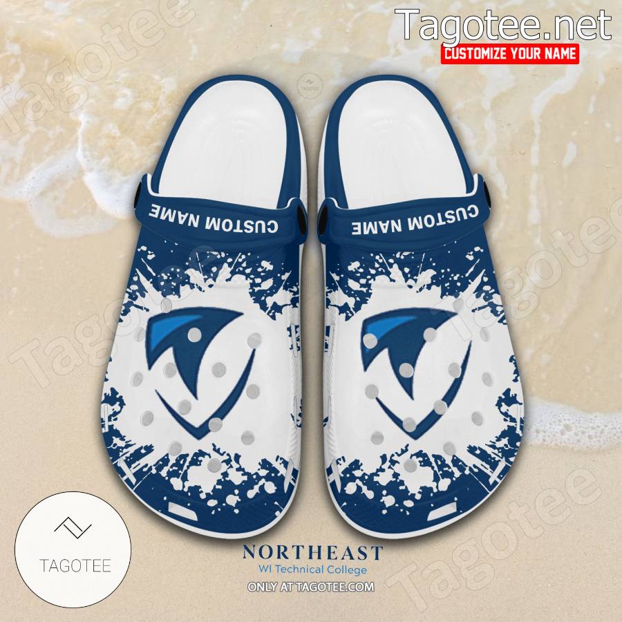 Northeast Wisconsin Technical College Logo Crocs Clogs - BiShop a