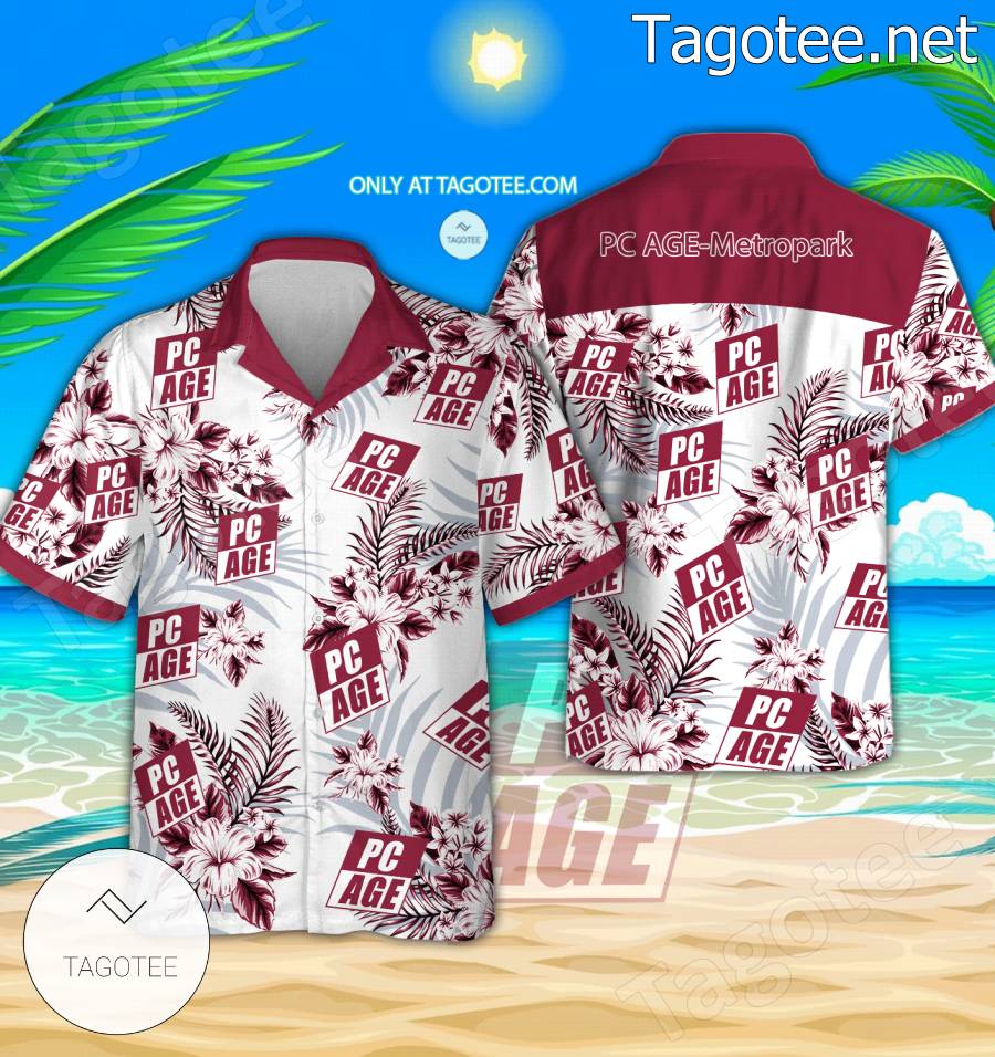 PC AGE-Metropark Logo Hawaiian Shirt And Shorts - EmonShop