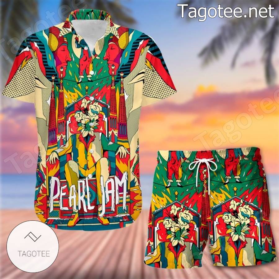 Pearl Jam Rock Band Hawaiian Shirt And Shorts