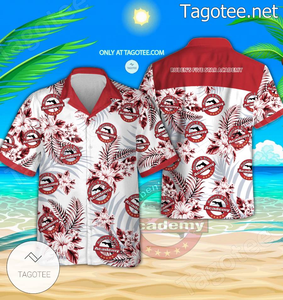 Ruben's Five Star Academy Short Sleeve Aloha Shirt, Shorts - EmonShop