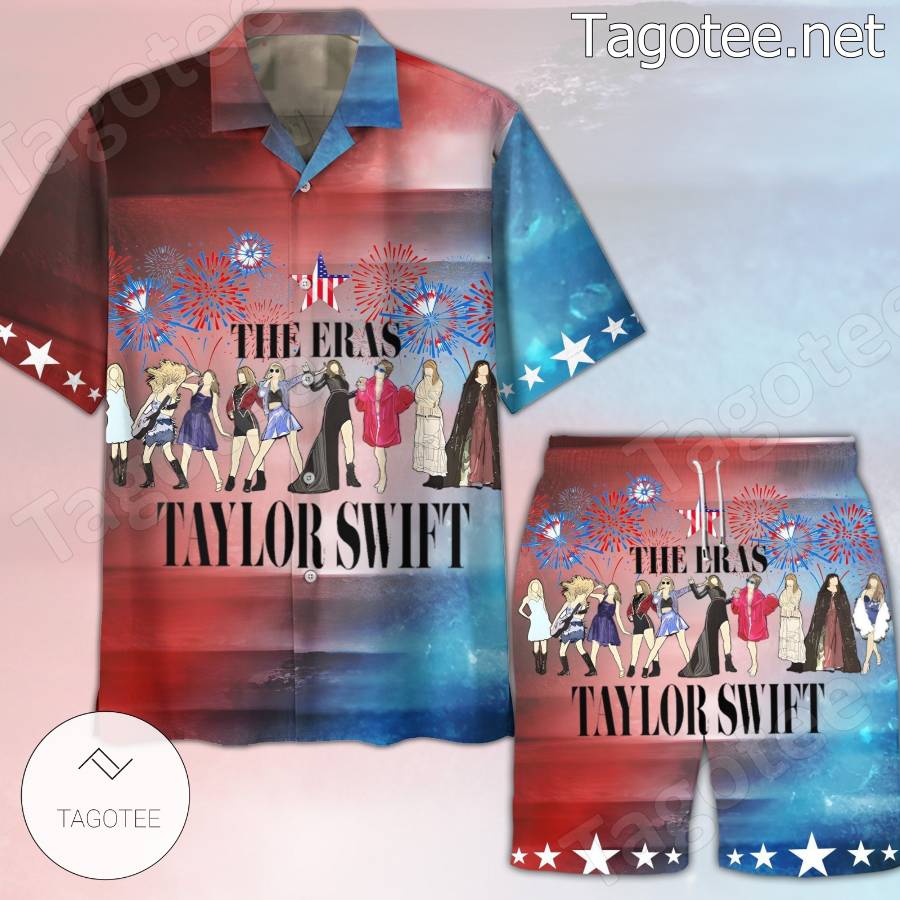Taylor Swift Music Pattern Hawaiian Shirt And Shorts - Tagotee