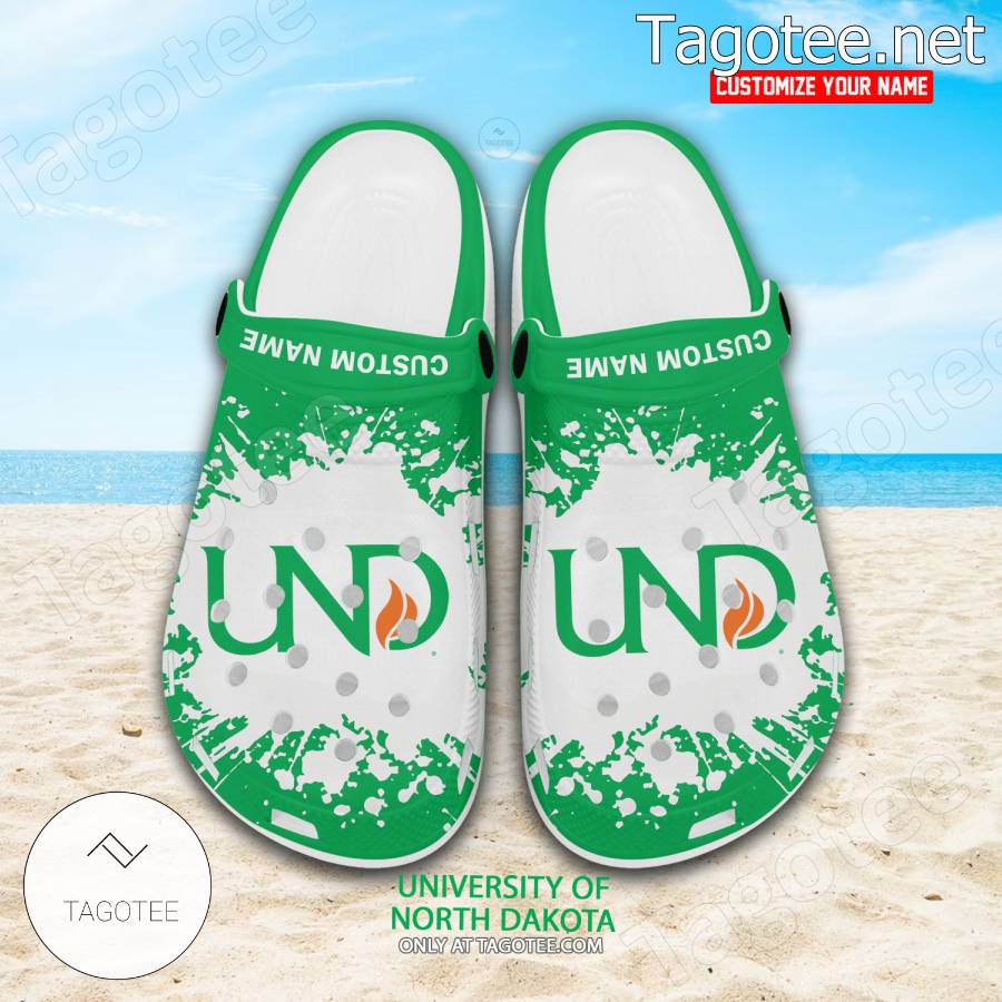 University of North Dakota Logo Crocs Clogs - BiShop a