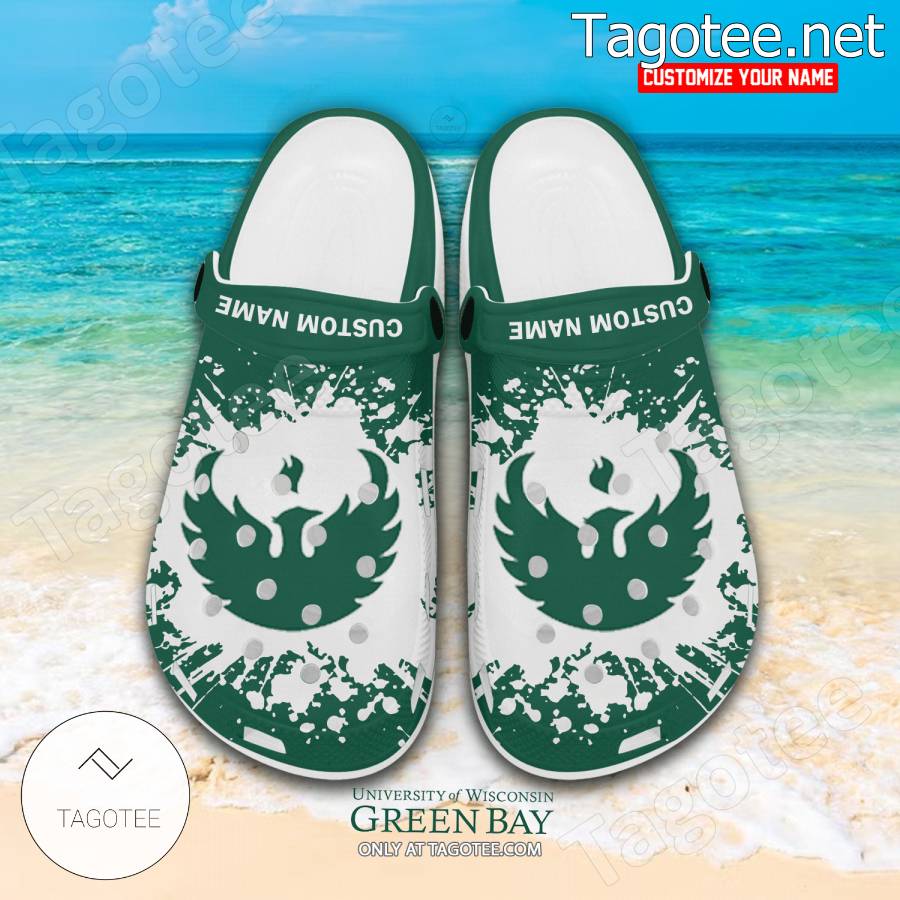 University of Wisconsin-Green Bay Logo Crocs Clogs - BiShop - Tagotee