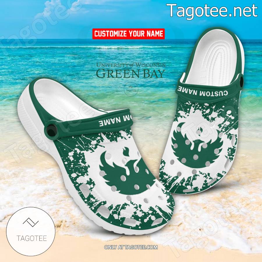 University of Wisconsin-Green Bay Logo Crocs Clogs - BiShop