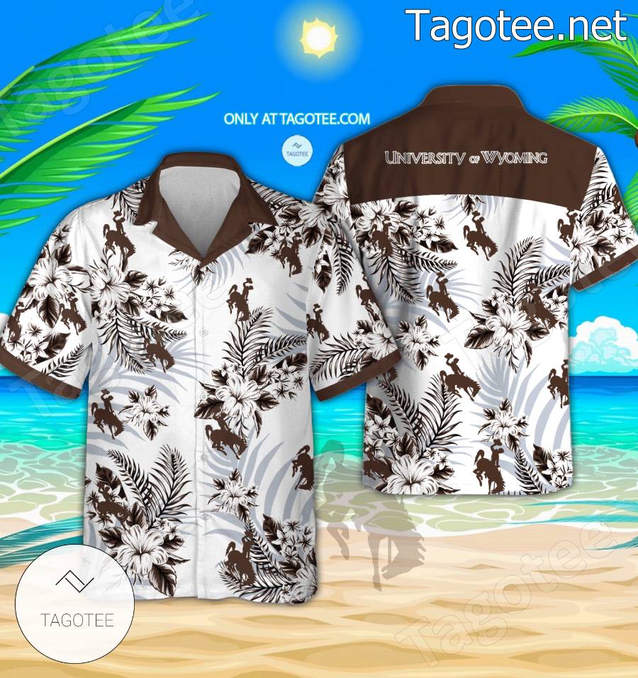 University of Wyoming Short Sleeve Aloha Shirt, Shorts - EmonShop