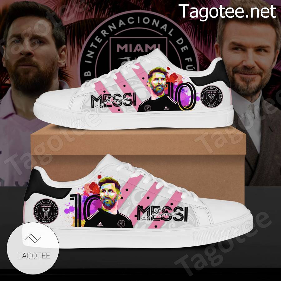 vente Jet Giv rettigheder Lionel Messi Inter Miami Signature Stan Smith Shoes - Tagotee
