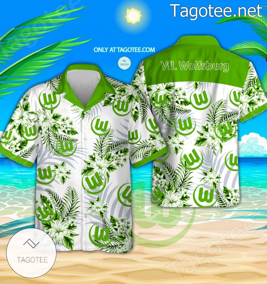 VfL Wolfsburg Logo Hawaiian Shirt - BiShop
