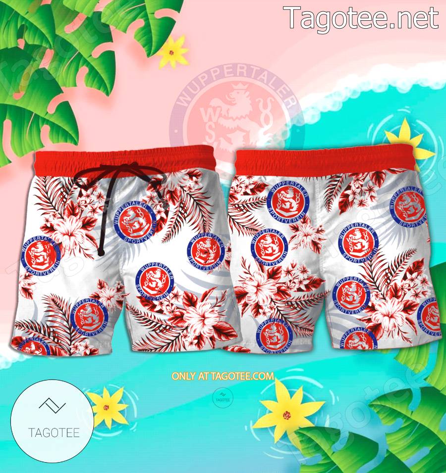Wuppertaler SV Logo Hawaiian Shirt - BiShop a