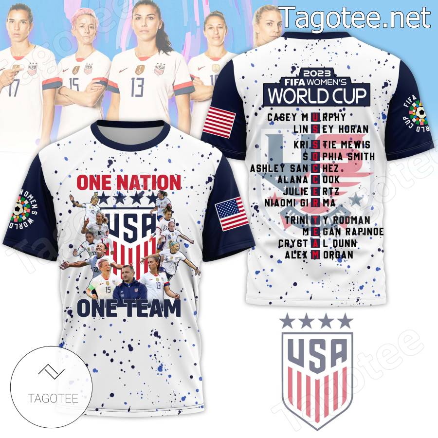 2023 Fifa Women's World Cup Us Soccer Team One Nation One Team T
