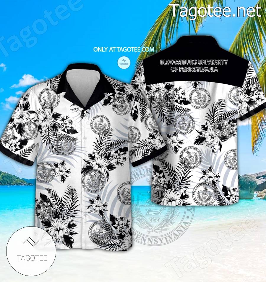 Bloomsburg University of Pennsylvania Logo Hawaiian Shirt - BiShop