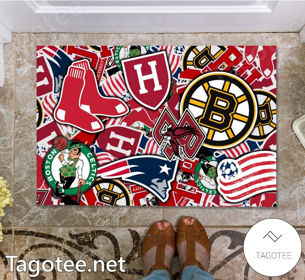 Boston Sport Teams Logo Collection Doormat - Tagotee