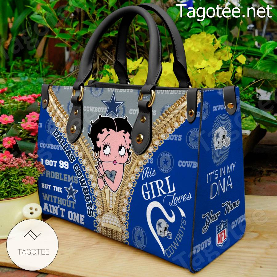 Dallas Cowboys Betty Boop Girl Personalized Handbags - Tagotee