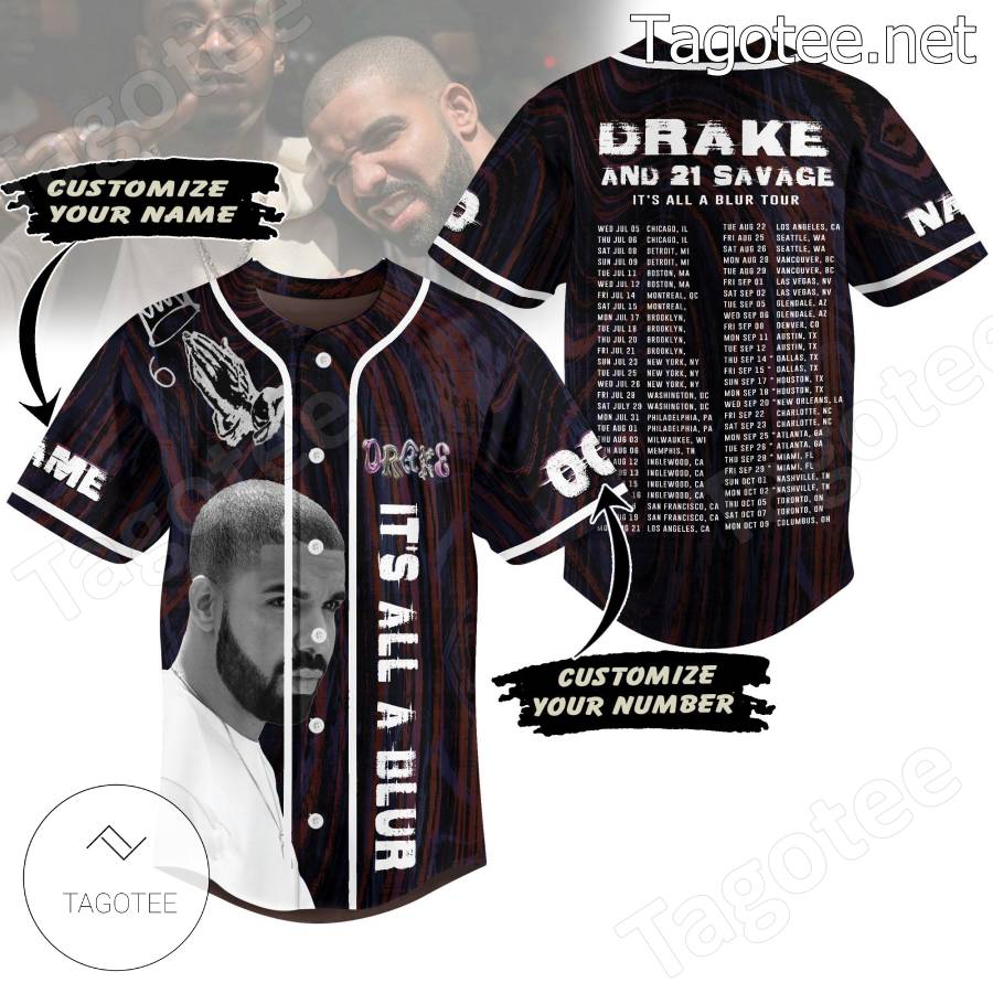 Drake's It's All A Blur Personalized Baseball Jersey - Tagotee