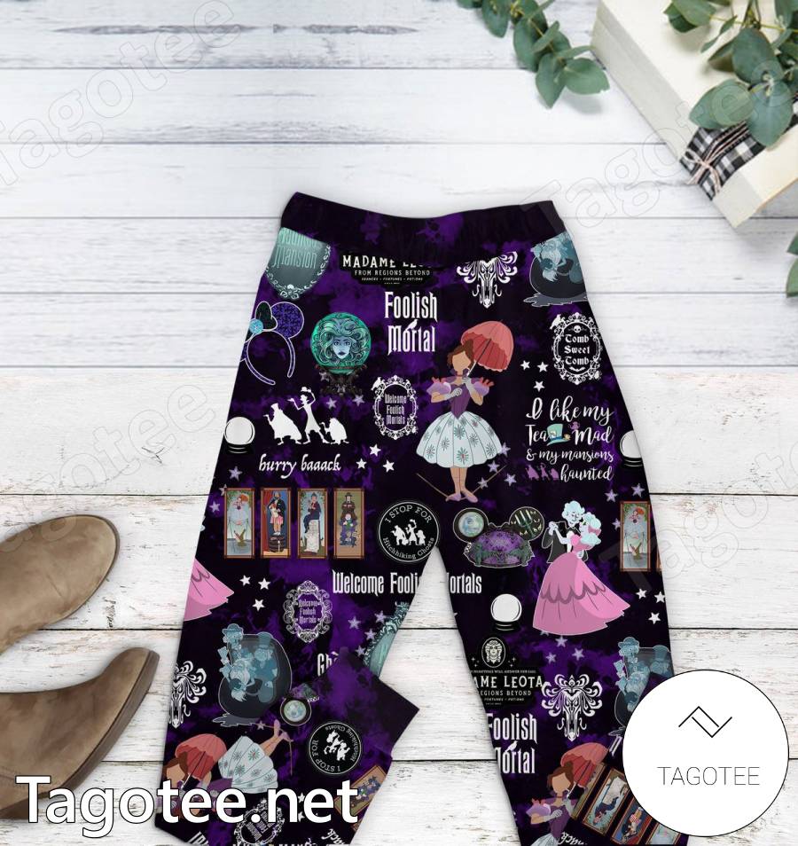Haunted Mansion Welcome Foolish Mortals Pajamas Set b