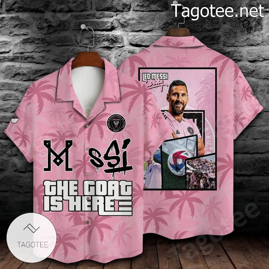 Lionel Messi The Goat Is Here Inter Miami Pink Shirt