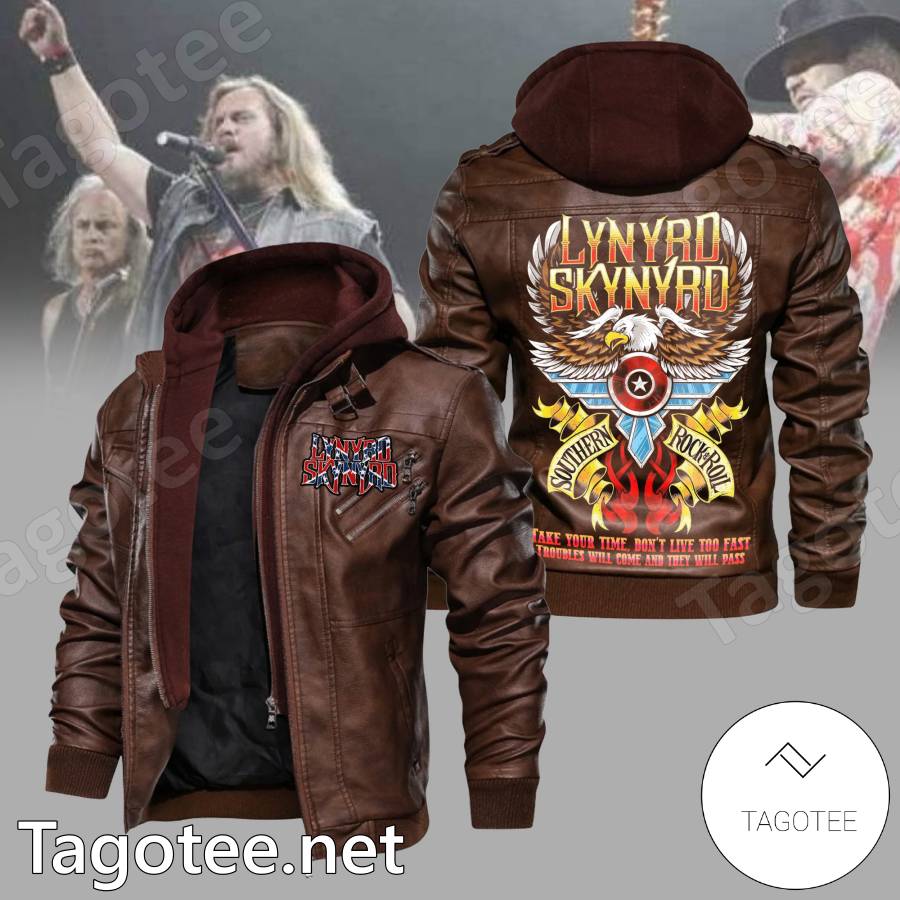 Lynyrd Skynyrd Southern Rock And Roll 2d Leather Jacket - Tagotee